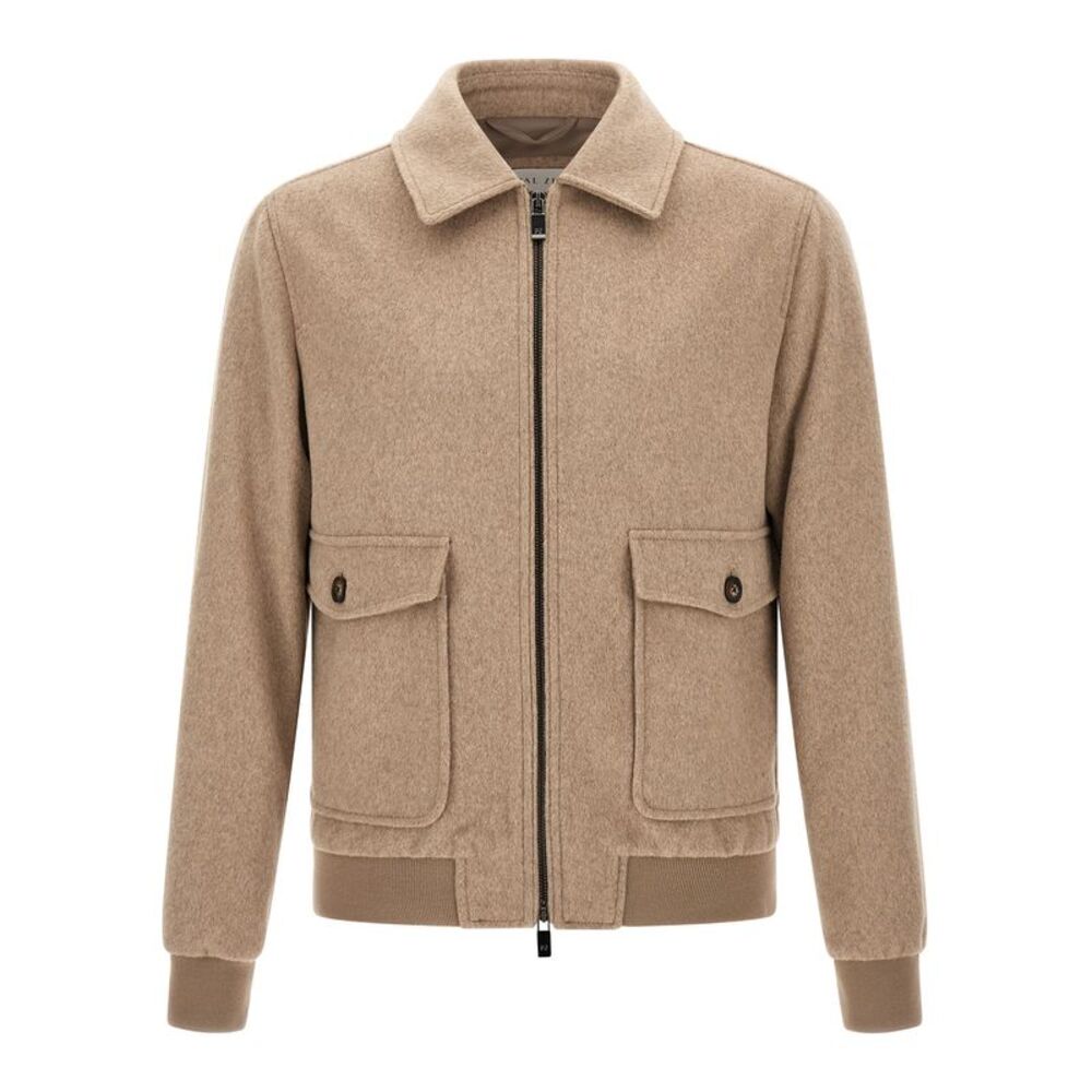 Pal Zileri Beige Wool Full-Length Men's Jacket